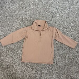 JCrew Quarter-Zip Pullover in Dusty Rose